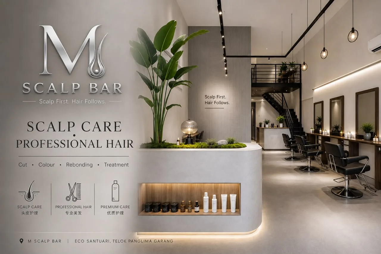 M Scalp Bar salon interior